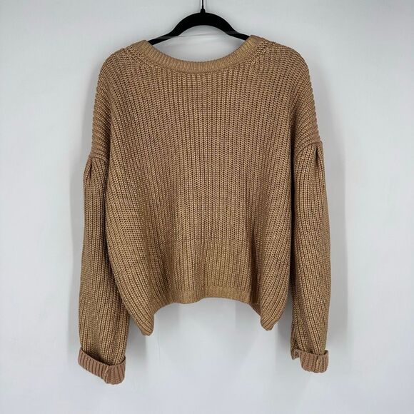 Kika Vargas x Target limited edition gold metallic back-tie sweater medium Cardi - Picture 3 of 10